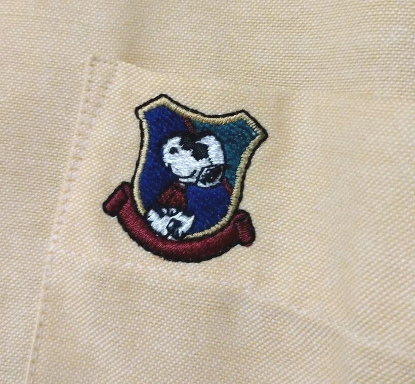 Vintage Peanuts Snoopy & Friends Shirt Mens 16 Button Down Front Yellow 34/35  - Image 4 of 4