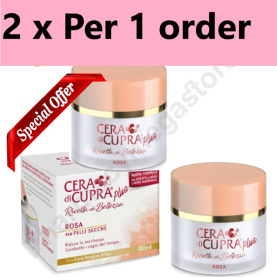 2 Stück Posten pro 1 Bestellung Cera di Cupra Creme für trockene Haut Rosa 10...
