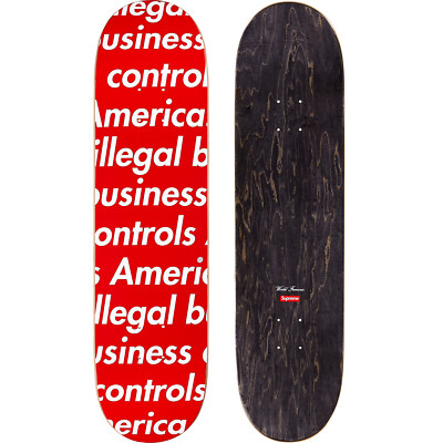 Supreme Illegal Business Skateboard Deck Black/Red/White (SS18SB8