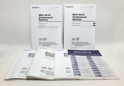 Bedienungsanleitung SONY MINI HI-FI MHC GX555 GX355 GX255 RG575S RG475S RG470 usw