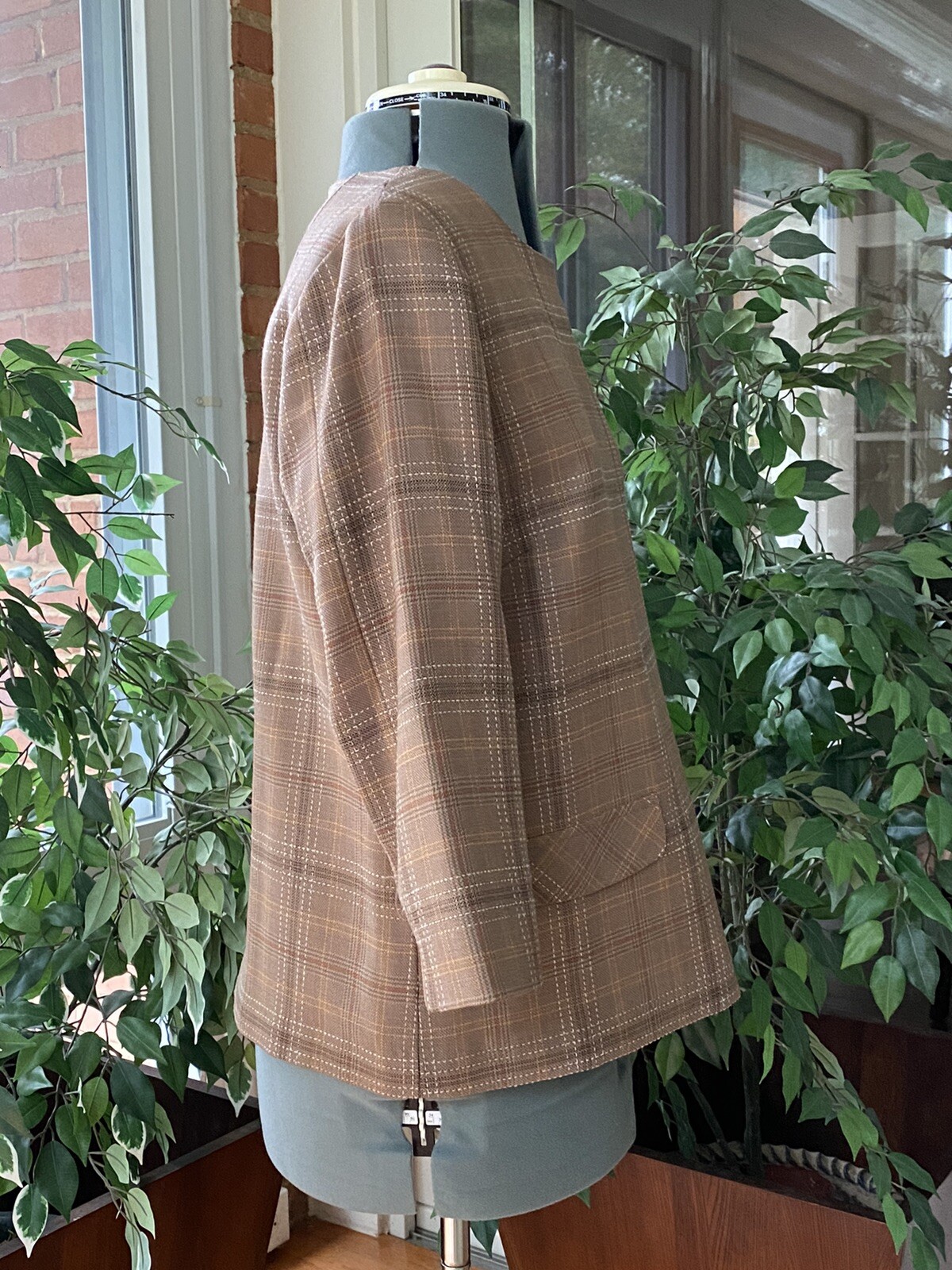 Pendleton Wool Tunic Top Fully Lined Brown & Tan … - image 2