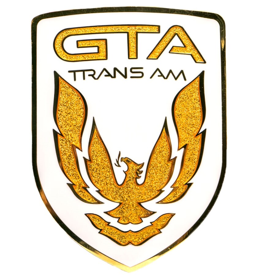 1987-1990 Pontiac Trans Am GTA White Cloisonne Front Bumper Emblem
