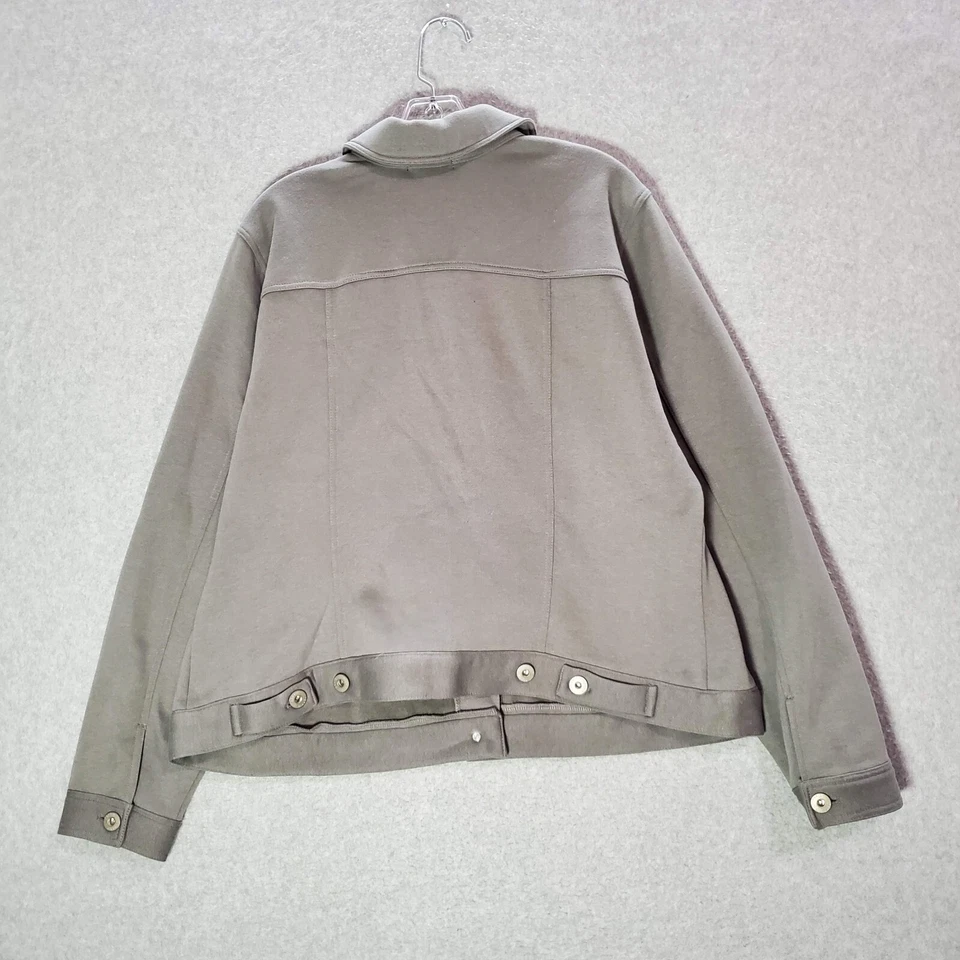 Torrid Women Jacket 2 Gray Trucker Shacket Pockets Long Sleeve Collar - Image 4 of 4