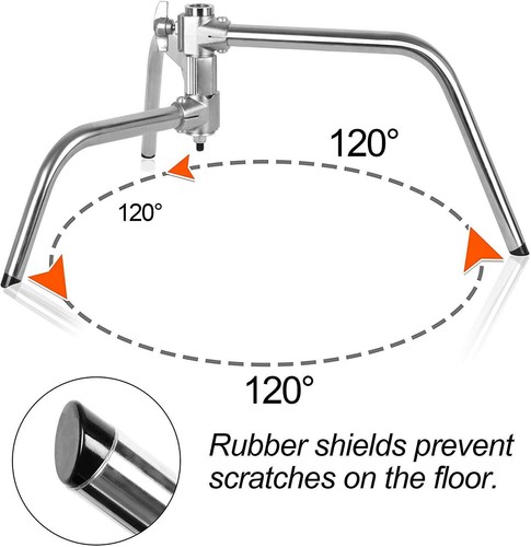 3.3m Studio C-Stand Boom Arm Century Stand resistente ruote base tartaruga Dolly - Photo 9/12