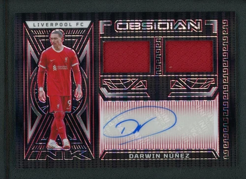 2023-24 DARWIN NUNEZ 22/25 AUTO JERSEY PANINI OBSIDIAN PREMIER LEAGUE INK
