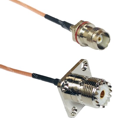 RG316 TNC Female Small Bulk to UHF Female Flange RF Cable Rapid-SHIP LOT