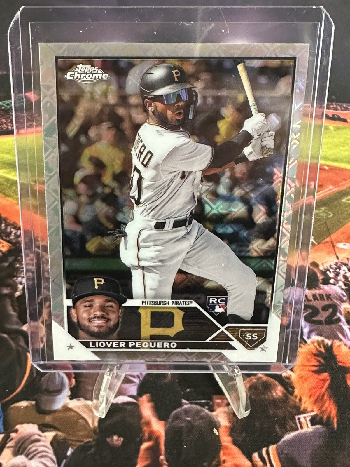 2023 Topps Chrome Logofractor Edition - #72 Liover Peguero (RC)