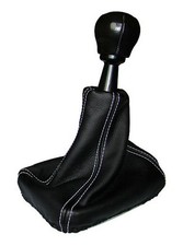 Schaltsack passend für Opel Corsa B Bj. 1993-2000 Weiße Naht Echtes Leder