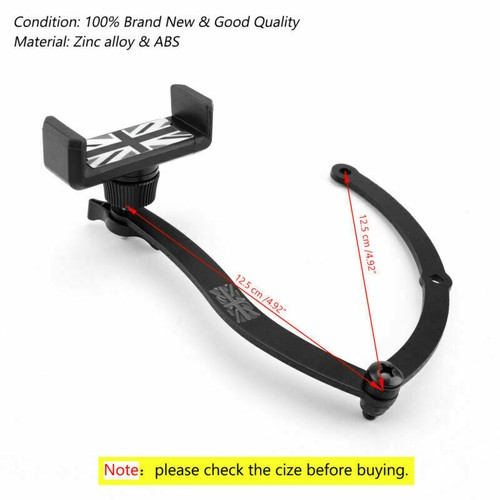 Union Jack Cat Handy Smartphone Halter Halterung Grau Für Mini Cooper R 57 60 61 - Zdjęcie 2 z 8