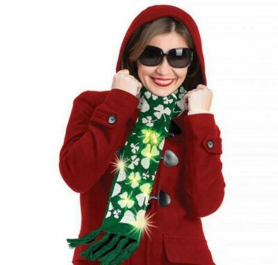 ST. PATRICK'S DAY LIGHT-UP SCARF 5'' X 35''