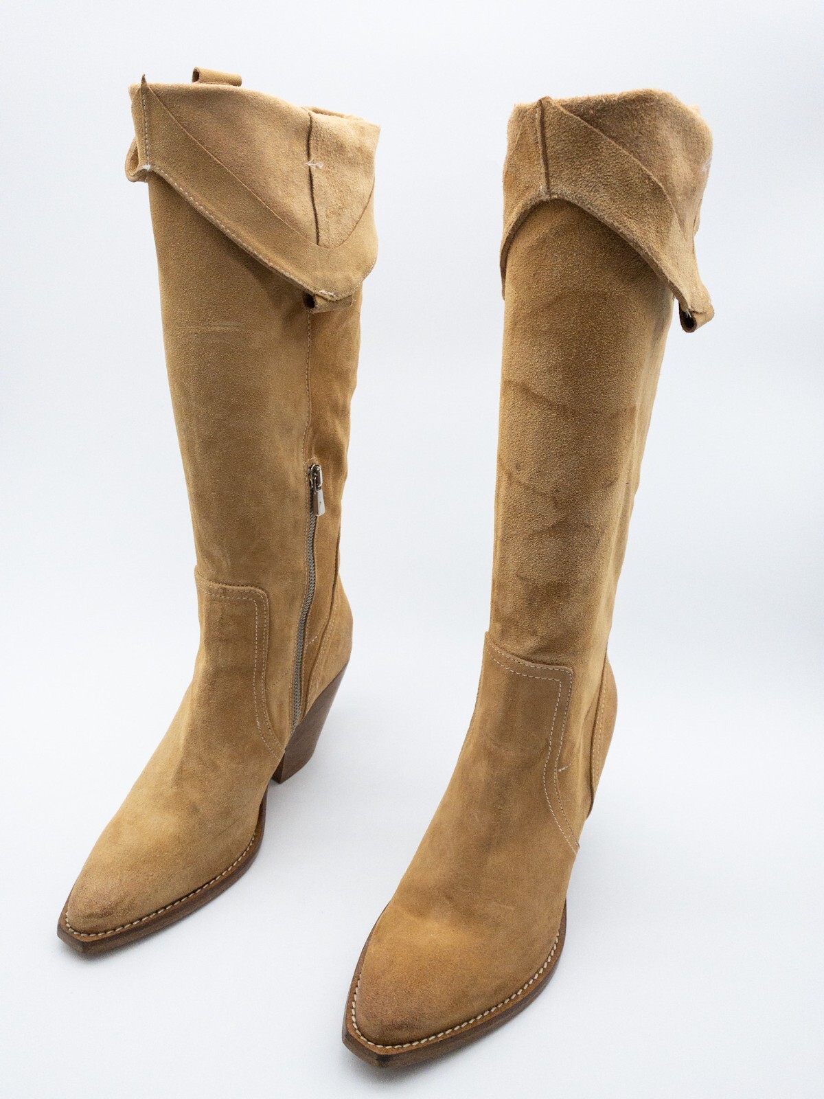 Curiosite Botas Mujer de Cowboy Zapatos Tacón Alto Braun Talla 39 Eu Tipo