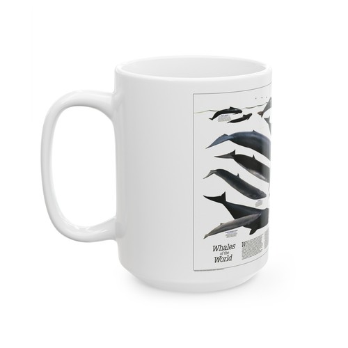 Great Whales of the World (1976) (Map) White Coffee Mug - Picture 4 of 9