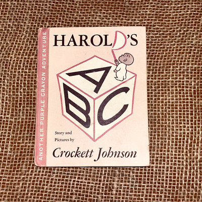 HAROLD'S ABC (1963) 1st Ed. Hard Crocket Johnson Purple Crayon Series Children