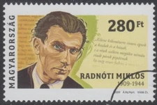 Specimen, Hungary Sc4125 Poet Miklos Radnoti (1909-44)