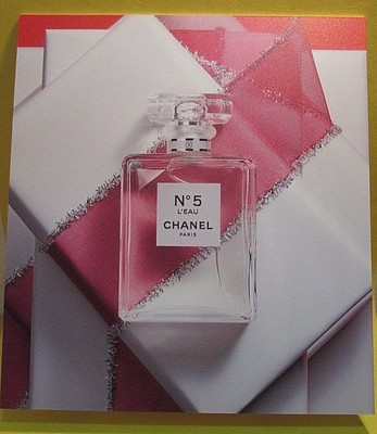 CHANEL NO 5 L'EAU PERFUME STORE DISPLAY PLASTIC SIGN NEW VERY RARE PARIS FRANCE