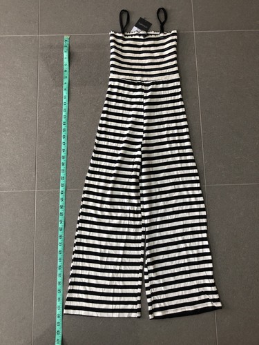 Nuevo Traje de Salto Damas Talla UK 6 Top Shop Negro Marfil Rayas - Imagen 4 de 4