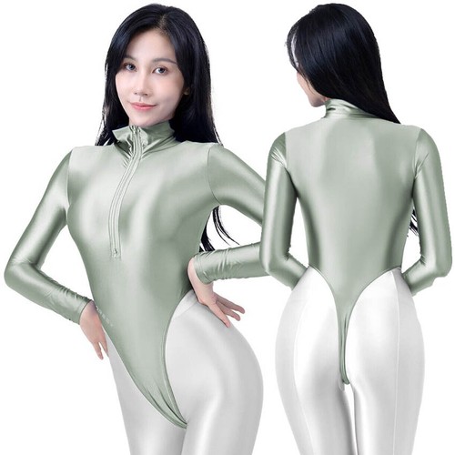 AMORESY Mujer Manga Larga Tanga Cremallera Traje de Baño T-back Leotardo Playa Body - Imagen 51 de 58