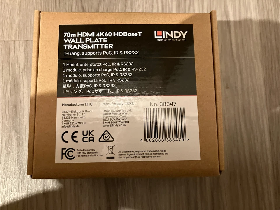 Lindy 150m Cat.6 HDMI 4K60, IR, RS-232 & Audio HDBaseT KVM Extender, Receiver - Image 2 of 4