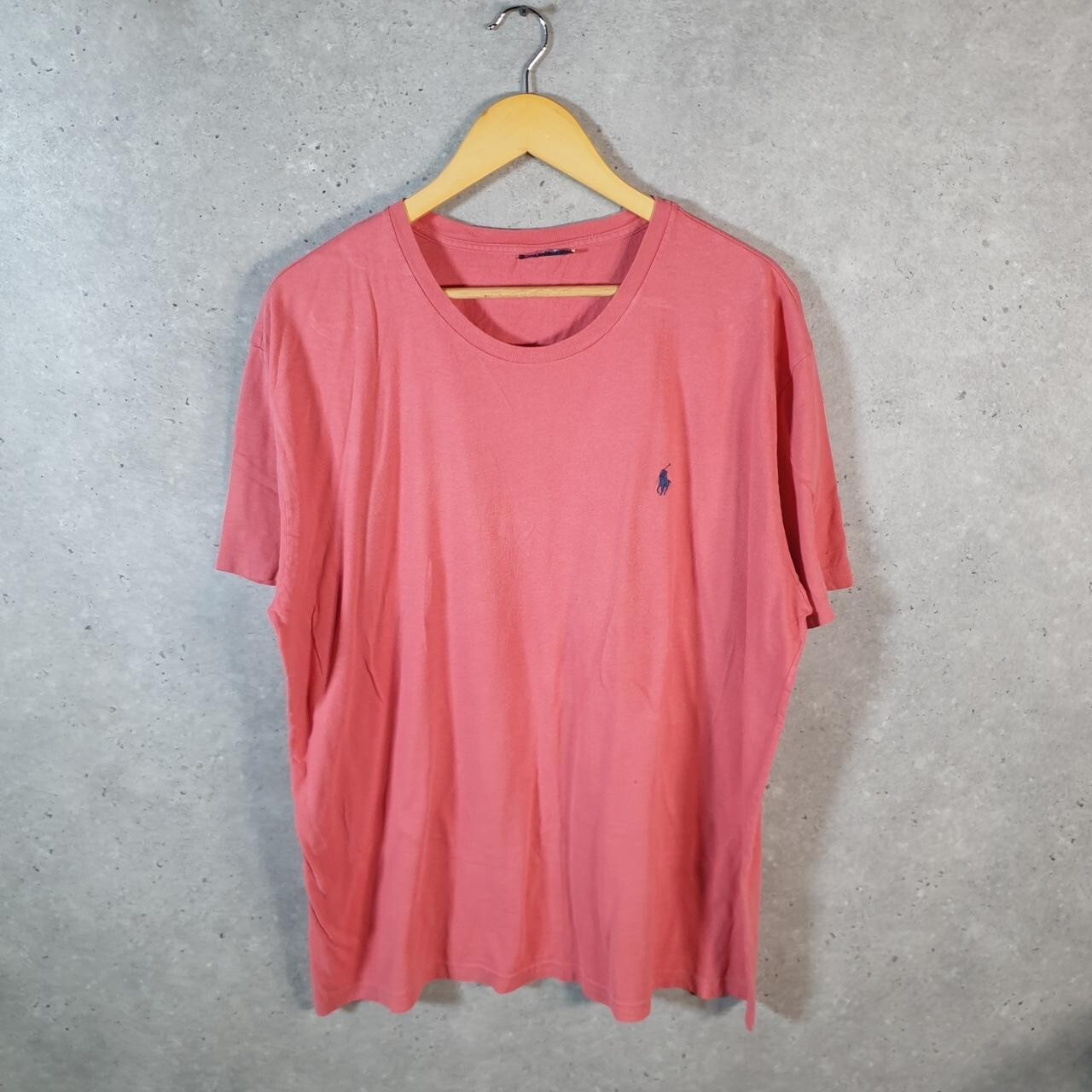 Polo Ralph Lauren vintage uomo grande rosa ricamata vestibilità classica pony