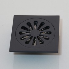 US Black bronze Floor Drain Shower Waste Strainer 100mm Square Water Floor Mount