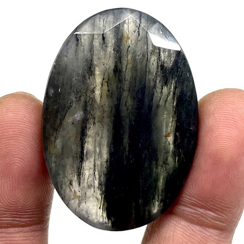 113.55 Cts Natural Rutile Quartz 39.5x27.5mm Oval Cut Loose Untreated Gemstone - Picture 9 of 23