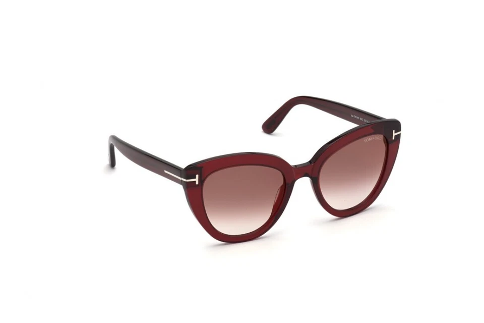 Gafas de sol Tom Ford Izzi TF845 66G rojo rubí ojo de gato marco de plástico 53-21-140 Foto 2 de 4