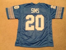 UNSIGNED CUSTOM Sewn Stitched Billy Sims Jersey - M, L, XL, 2XL, 3XL