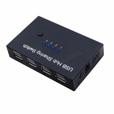 4 Port USB Hub Sharing Switch For HP DESKJET Printer 1000 2060 2510 2511