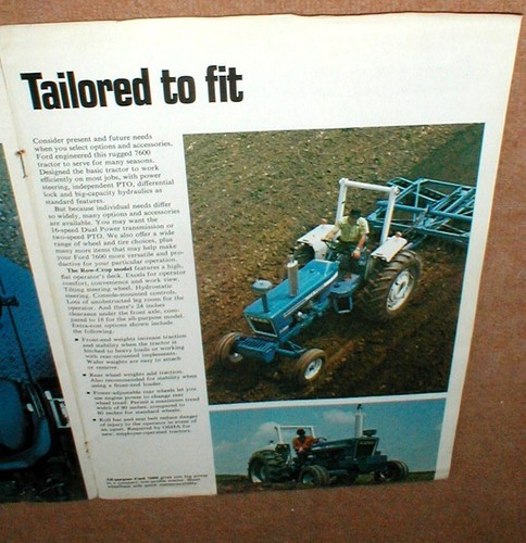 Ford 7600 Traktor Teilhändlerprospekt Seiten 3-10 NUR Oldtimer - Bild 8 von 8