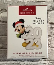 2023 Hallmark Disney Mickey Mouse A Year of Disney Magic - Dated Ornament - NIB