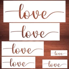 Large Love Stencils for Painting - 6 Pack Love Stencil Templates for Painting...