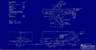 McDonnell XF-88 XP-88 Voodoo Jet Bauplan Pläne 1940er SELTENE ARCHIVZEICHNUNGEN