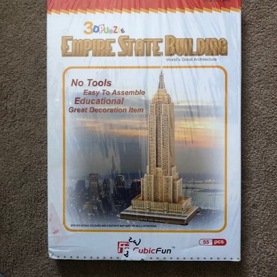 Empire State Building 3-D Puzzle 55 Pieces by Cubic Fun Toys - New Sealed