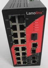 Lanolinx LNX-1802GN 18-Port Industrial Managed Ethernet Switch 12-48VDC 1.1A