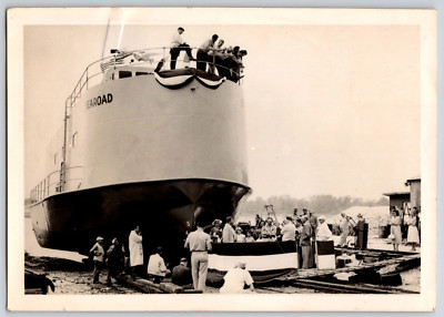 Photograph Found Vintage Searoad Ship On Dock 1958 Fort Lauderdale FL