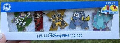2026 Disney Parks Pixar 40th Anniversary 5 Pin Box Set LE 1000 