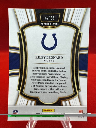 Panini Select 2025 - Premier Level Riley Leonard #133 (RC). *15 - Imagen 2 de 2