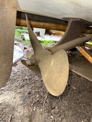 3 Blade Vintage Federal  Brass Boat Propeller (Used)