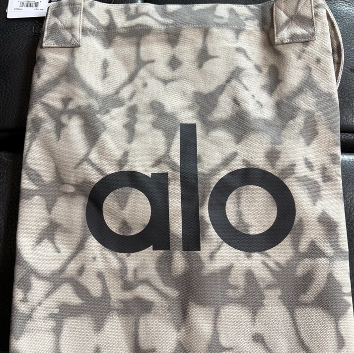Alo Yoga Iconic Shopper Tote Bag Grey Tiedye Women W7066R 100