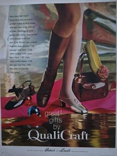 1968 Women's Legs QualiCraft Shoes Baker's or Leed's Shoe Store vintage Ad 