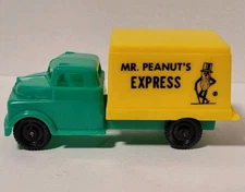 Rare Planters Mr Peanut's Express Green / Yellow Delivery Truck Excellent Cond.