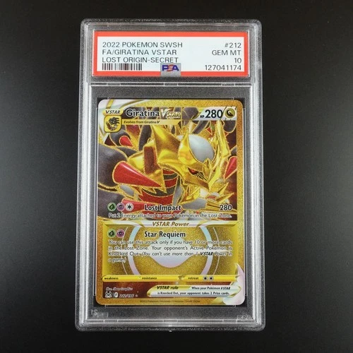 PSA 10 Giratina Vstar 212/196 Pokemon Lost Origin Holo Graded Card