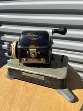 VTG Safe Guard Check Writer Model S NYC New York Black Steel Crank Antique