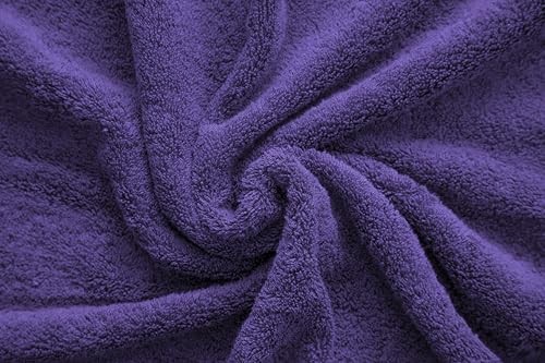 Handtücher für Badezimmer 4er Set, 100% Baumwolle Handtücher 4er Pack Lila - Bild 5 von 5