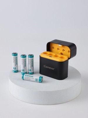 Keeppower I4 Ladegerät mit 4× 1,5V AA Li-Ion-Akkus (4300mWh)   USB-C Eingang