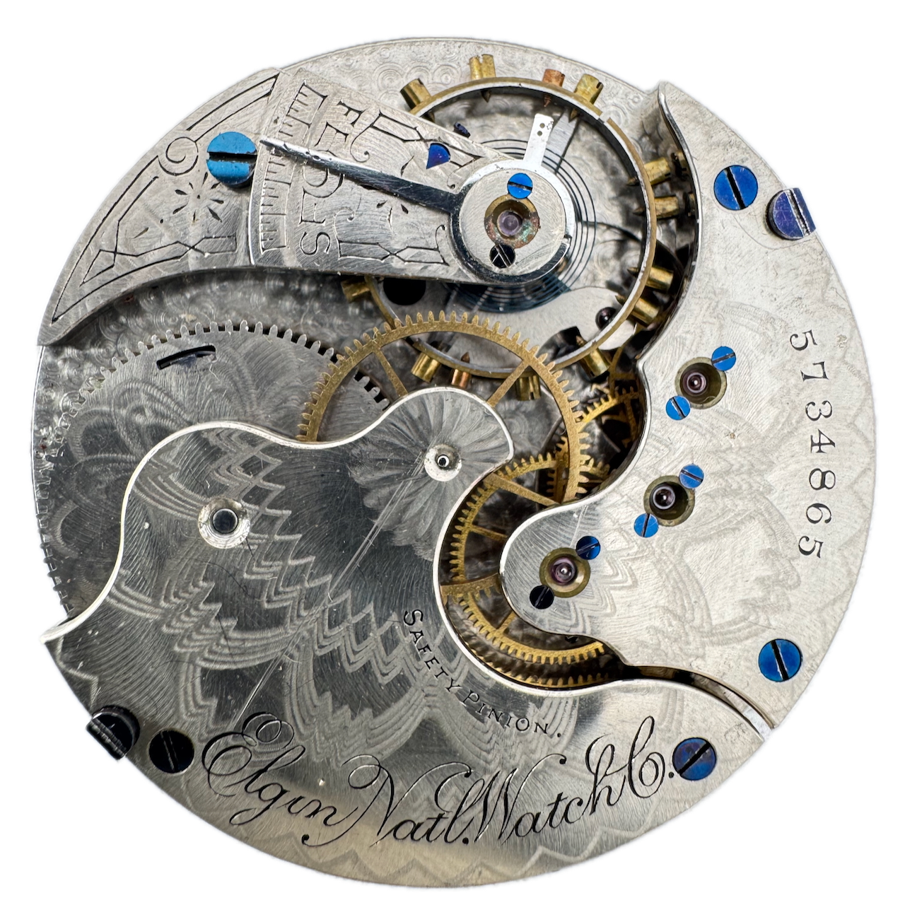 Antique 1895 Elgin 16s 15 Jewel Hunter Pocket Watch Movement 136 in Multicolor