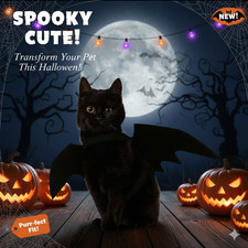 Cat costume Pets Costume Halloween bat wings Soft Cat  Small Dog Halloween