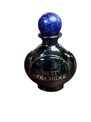 Yves Rocher Nuit D Orchidee Eau De Toilette .25 France Cobalt Blue Mini Bottle