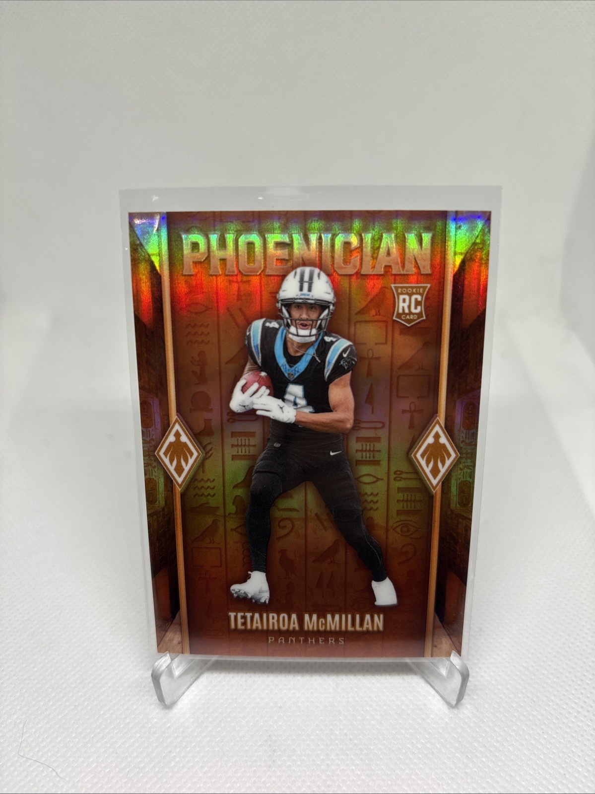 Tetairoa McMillan 2025 Panini Phoenix Phoenician RC Case Hit SP #3 Panthers