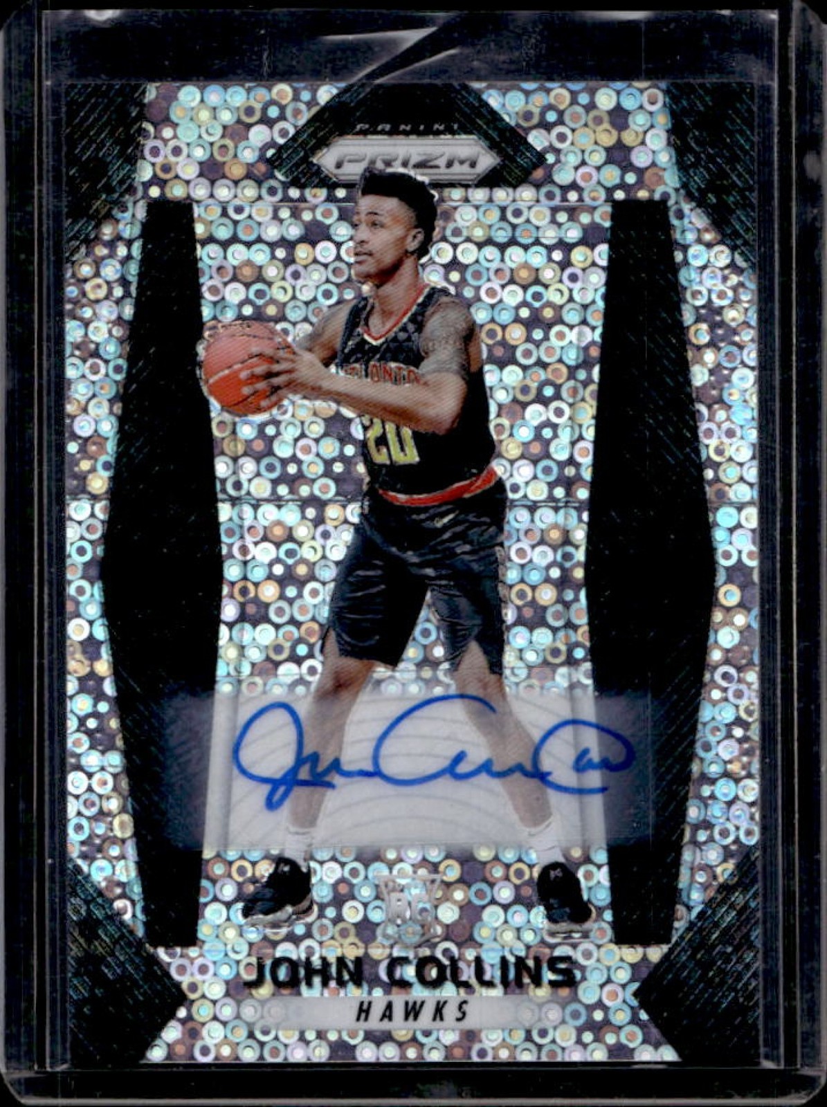 2017-18 Prizm John Collins Fast Break Auto Rookie RC #109 Hawks